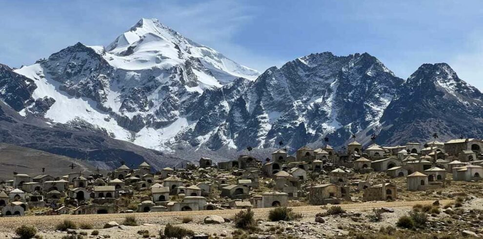 huayna potosi climbing panoramic view