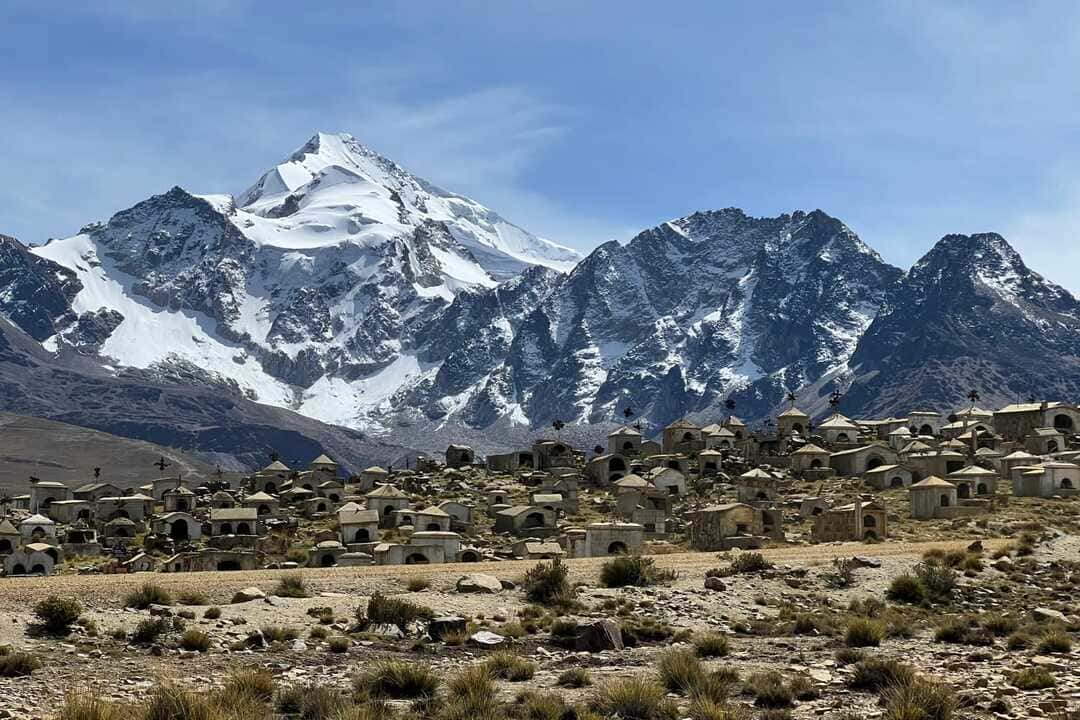 huayna potosi climbing panoramic view